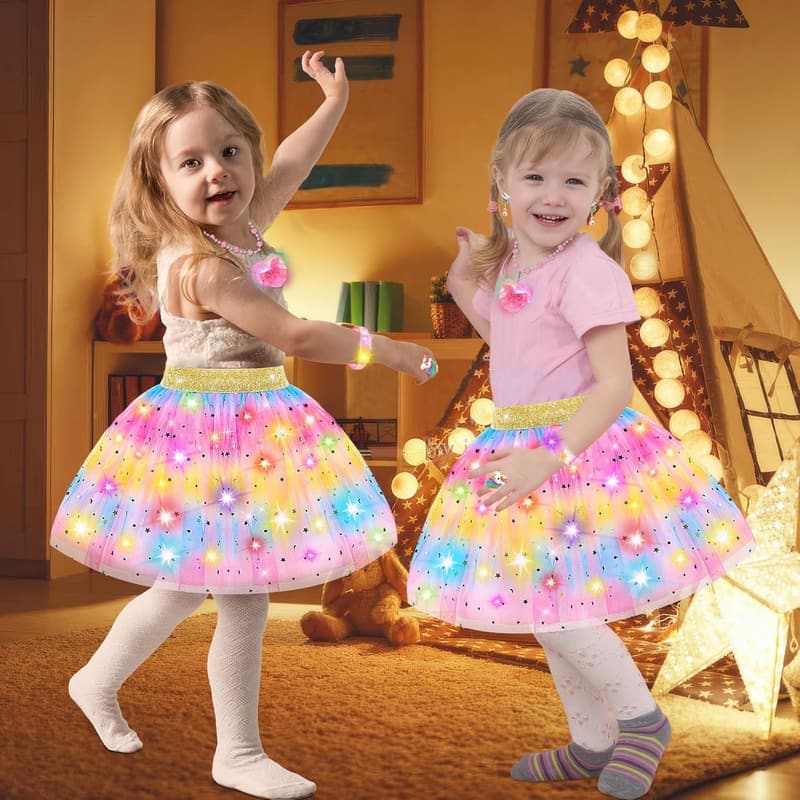 Light Up Princess Dress for Girls Ages 4-6 - Birthday Gift