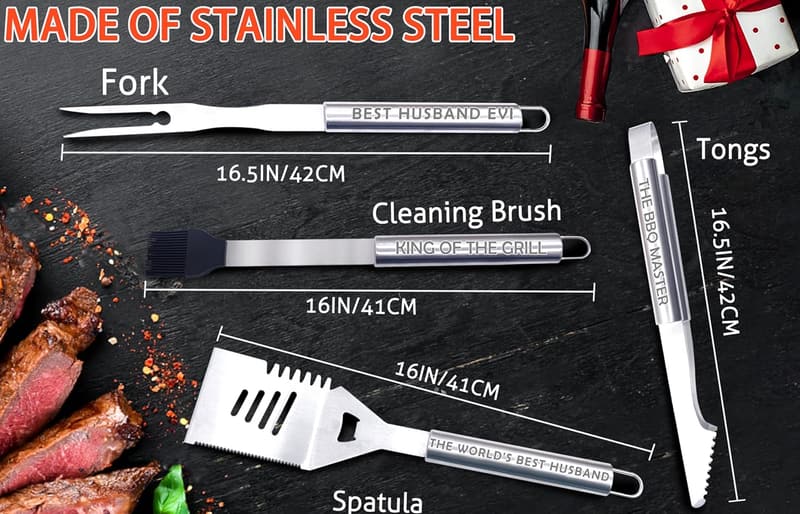 Husband's Birthday: Stainless Steel BBQ Tool Set