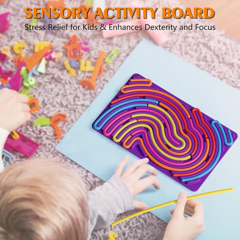 Sensory Activity Board for Kids - Fidget Toy for Stress Relief