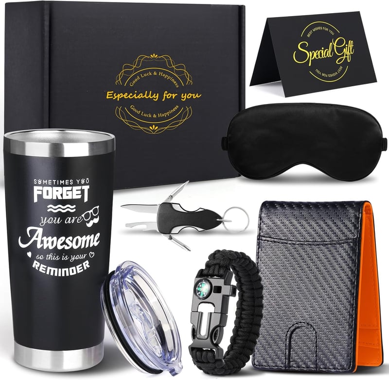 Men's Birthday Gift Basket: Premium Camping Outdoorsman Set