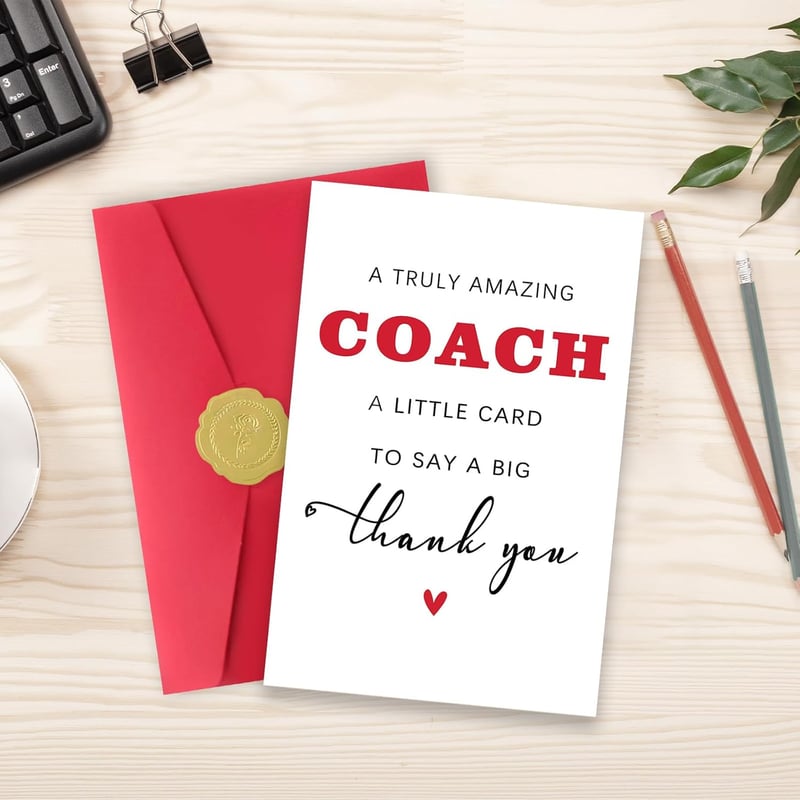Coach Appreciation Thank You Card for Retirement or Birthday