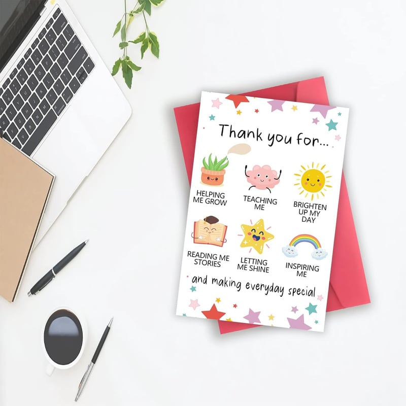 Teacher Appreciation Thank You Card - Cute Design for All Educators