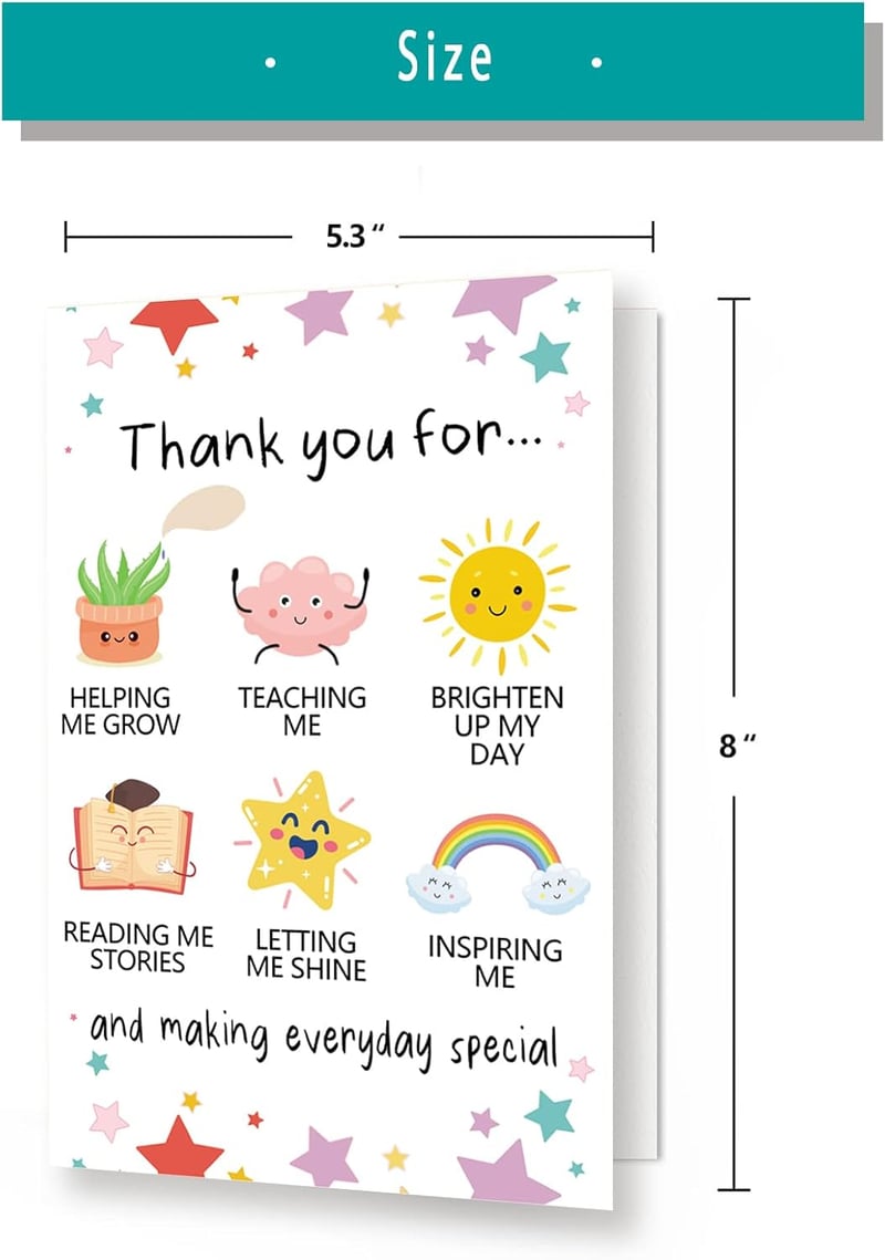 Teacher Appreciation Thank You Card - Cute Design for All Educators