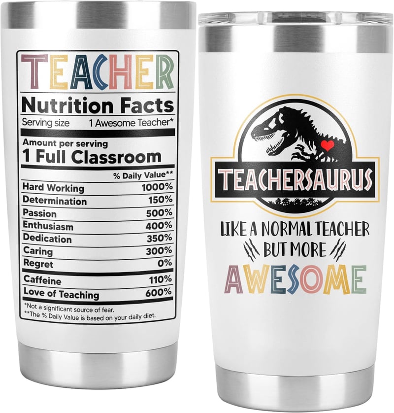 Teacher Appreciation 20 oz Tumbler - Thank You Gift for Educators