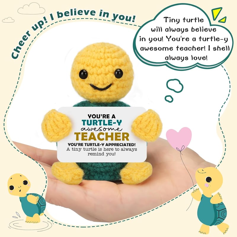 Handmade Funny Turtle Teacher Appreciation Gift for Educators