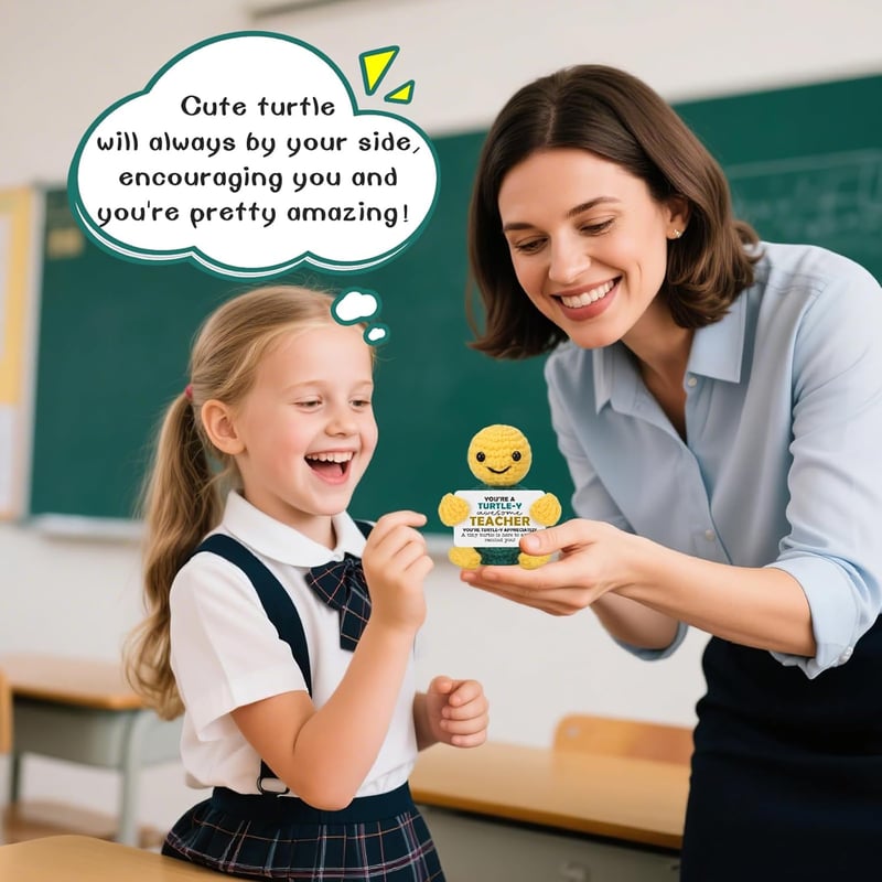 Handmade Funny Turtle Teacher Appreciation Gift for Educators