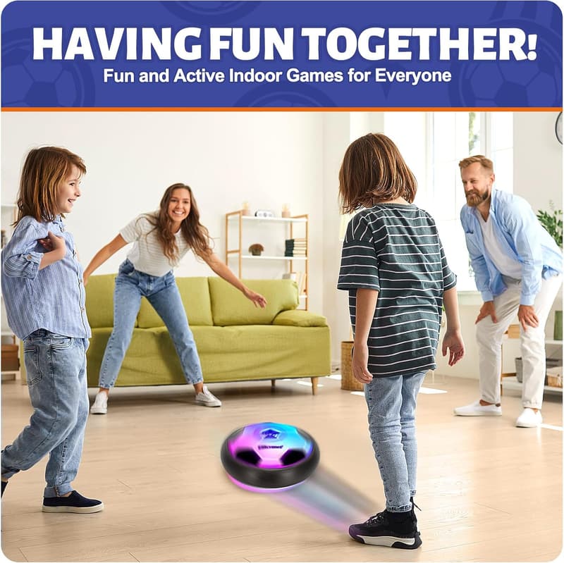 Light-Up Hover Soccer Balls - Indoor Toys for Kids 6-12