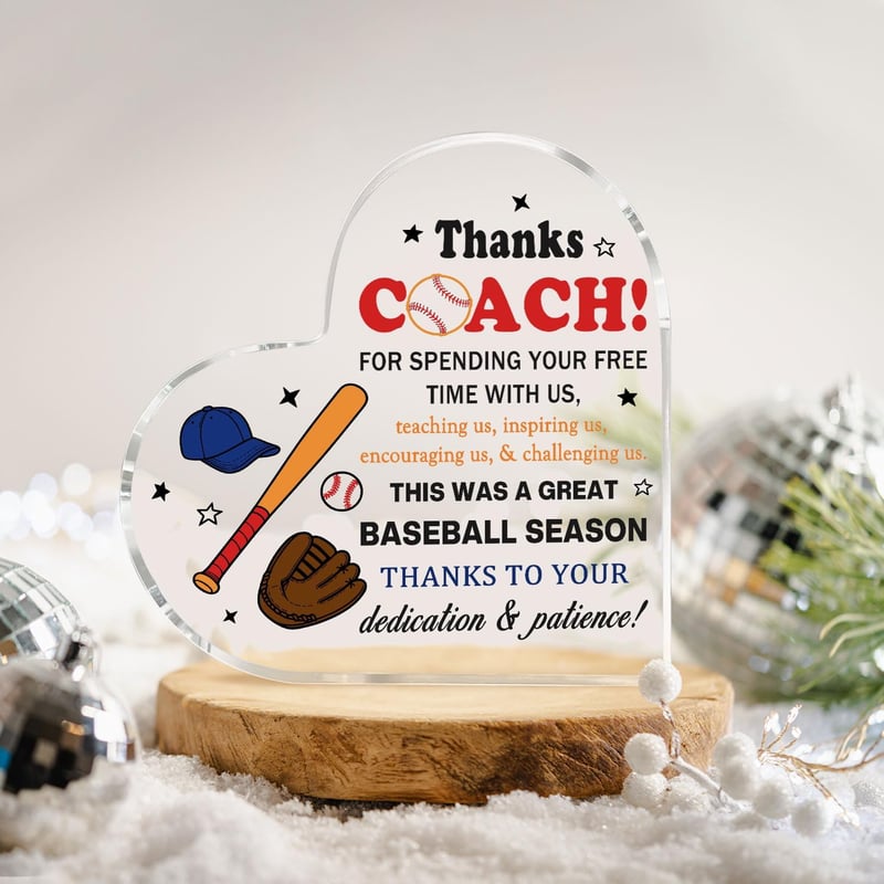 Thank You Coach Plaque for Baseball Coaches and Players