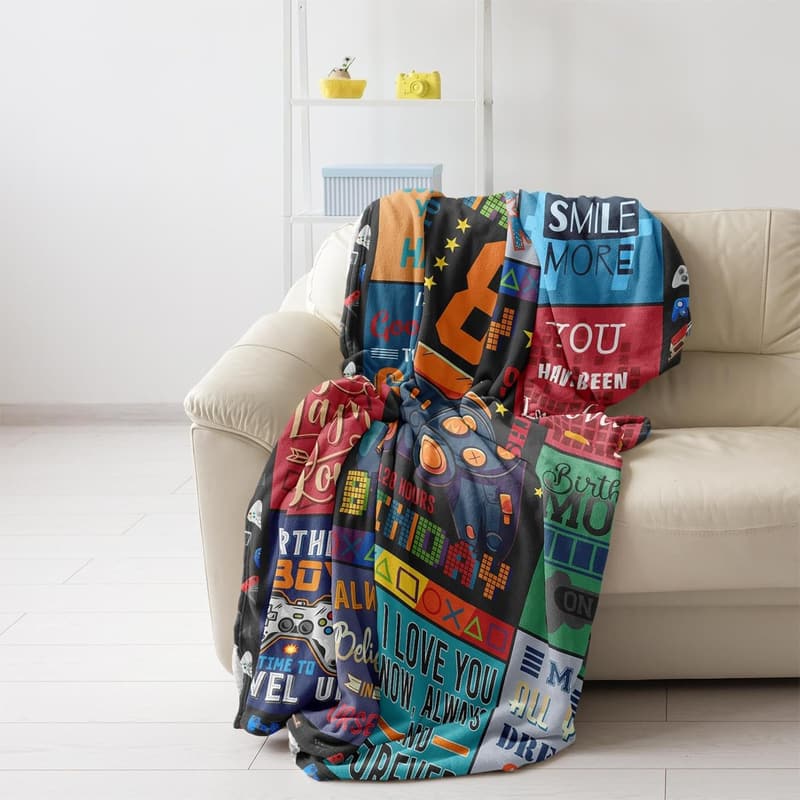 8th Birthday Throw Blanket for Boys, 60