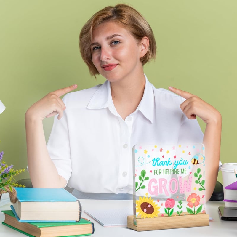 Graduation Teacher Appreciation Acrylic Sign with Stand