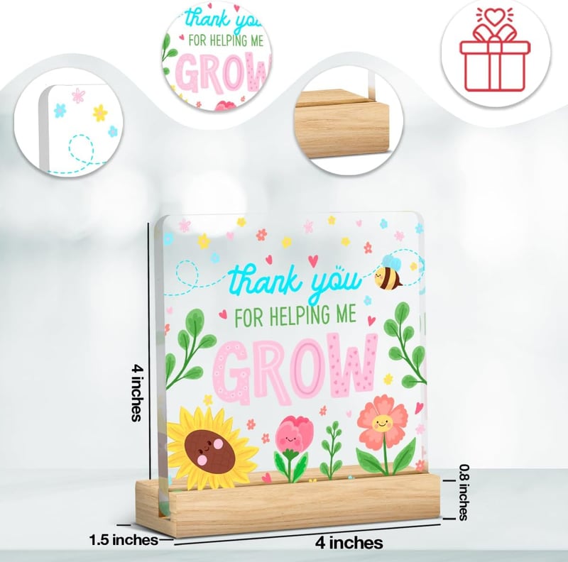 Graduation Teacher Appreciation Acrylic Sign with Stand