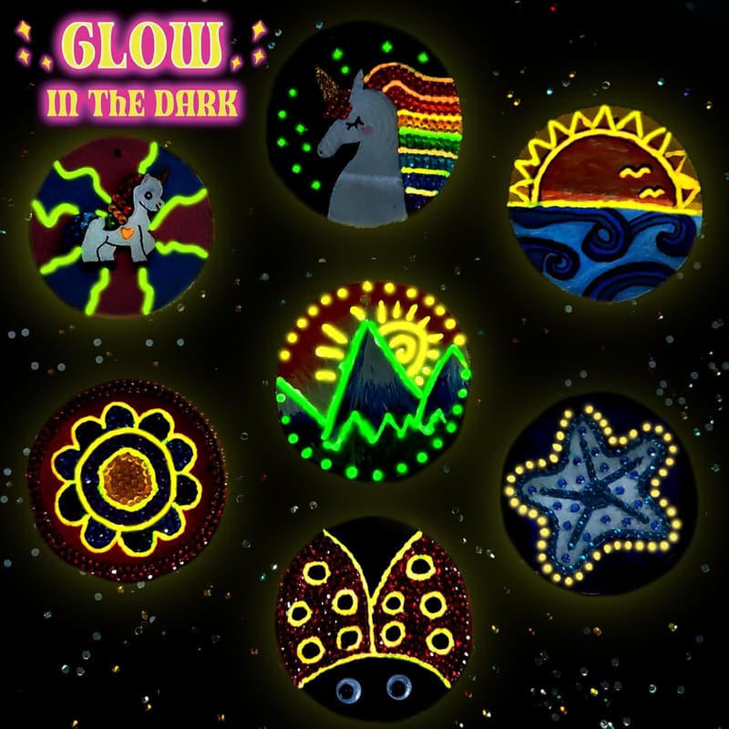 Kids Glow-in-the-Dark Wooden Painting Kit for Ages 5-12