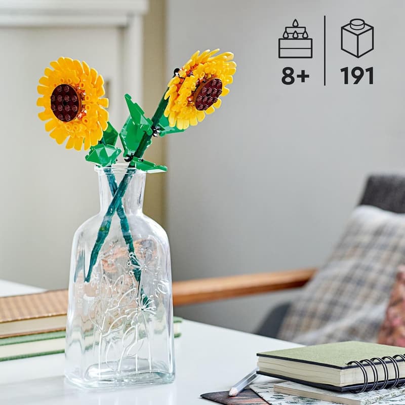 LEGO Sunflowers Building Toy for Kids Ages 8+ - Fun Plant Decor