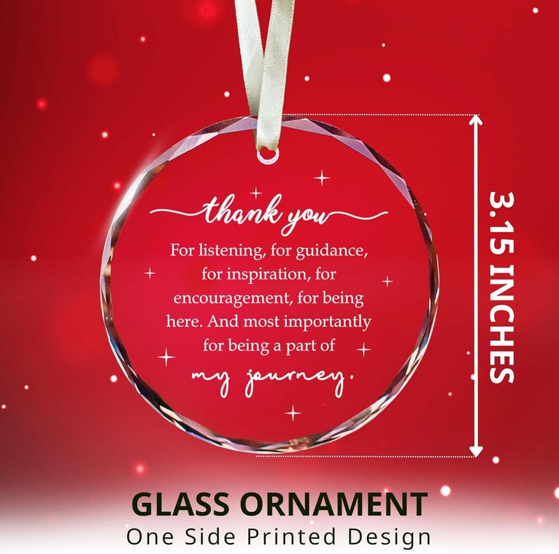 Thank You Christmas Ornament for Women & Coworkers