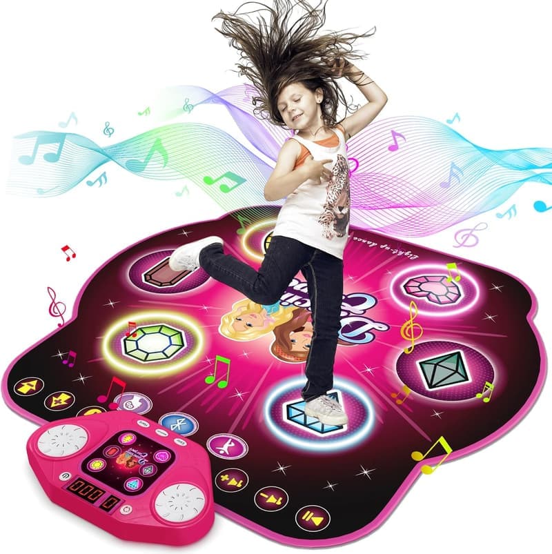 Princess Dance Mat - Light-Up Bluetooth Pad for Kids