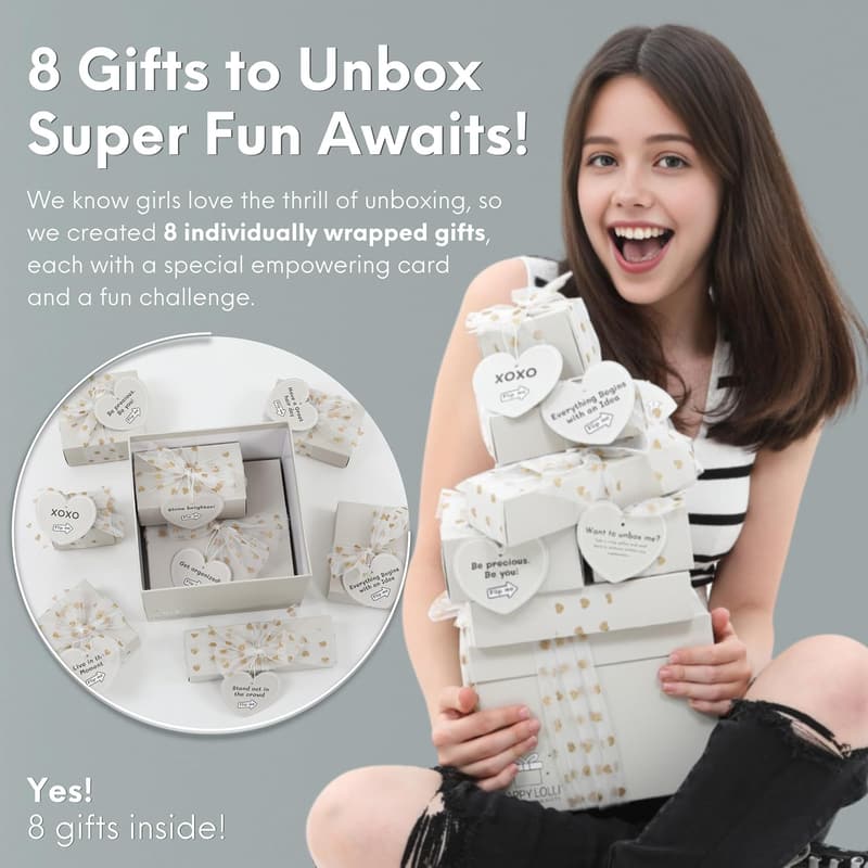 Tween & Teen Girls Gift Basket – 8 Trendy Empowering Gifts
