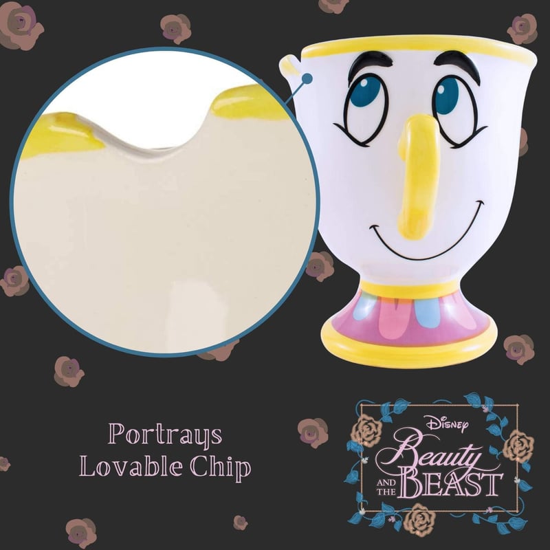 Disney's Beauty and the Beast Chip 3D Sculpted Mug, 20 Oz