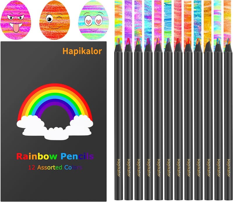 Jumbo Rainbow Colored Pencils – Art Supplies for Kids