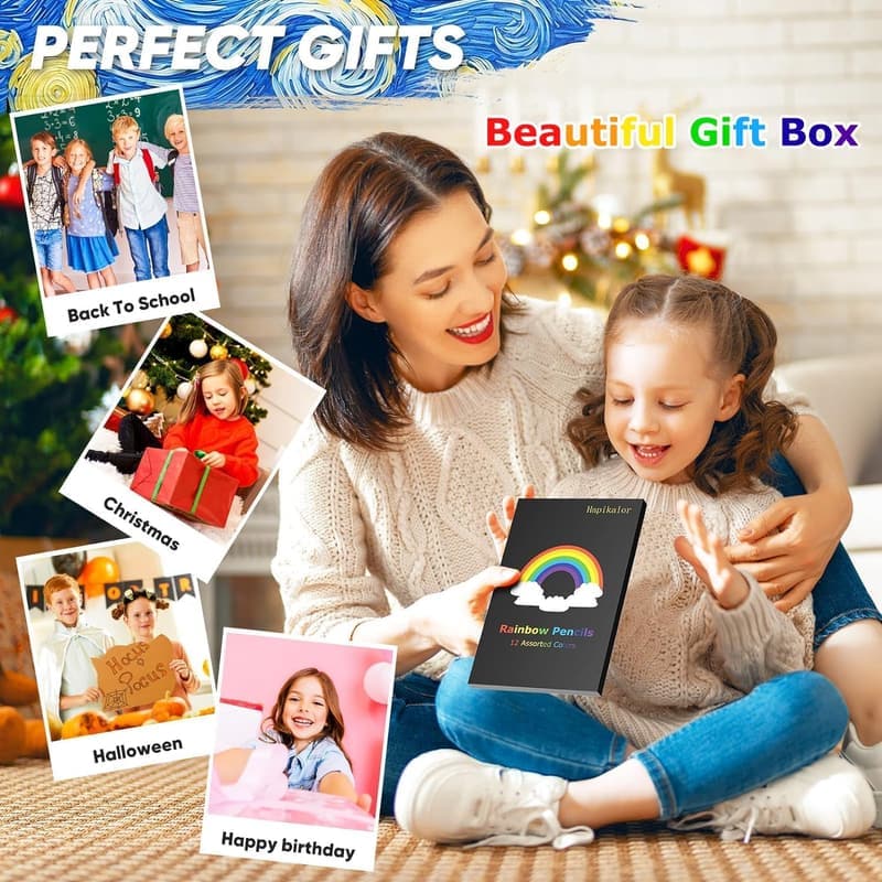 Jumbo Rainbow Colored Pencils – Art Supplies for Kids
