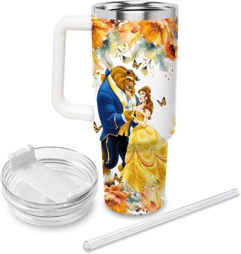 Princess Beauty and the Beast Tumbler - 40 oz Stainless Steel