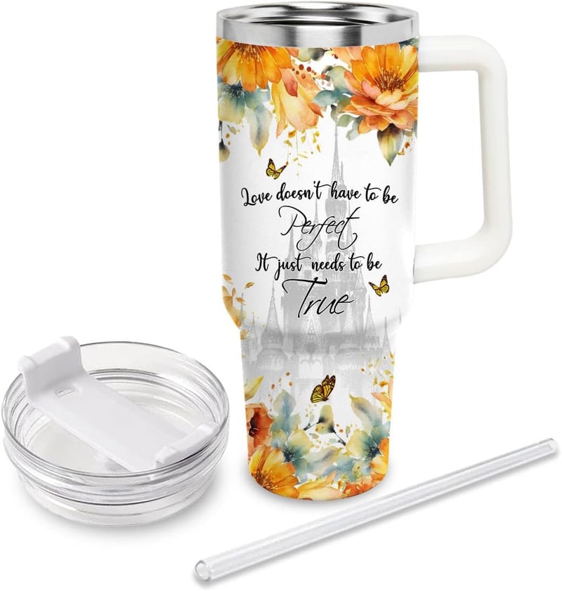 Princess Beauty and the Beast Tumbler - 40 oz Stainless Steel
