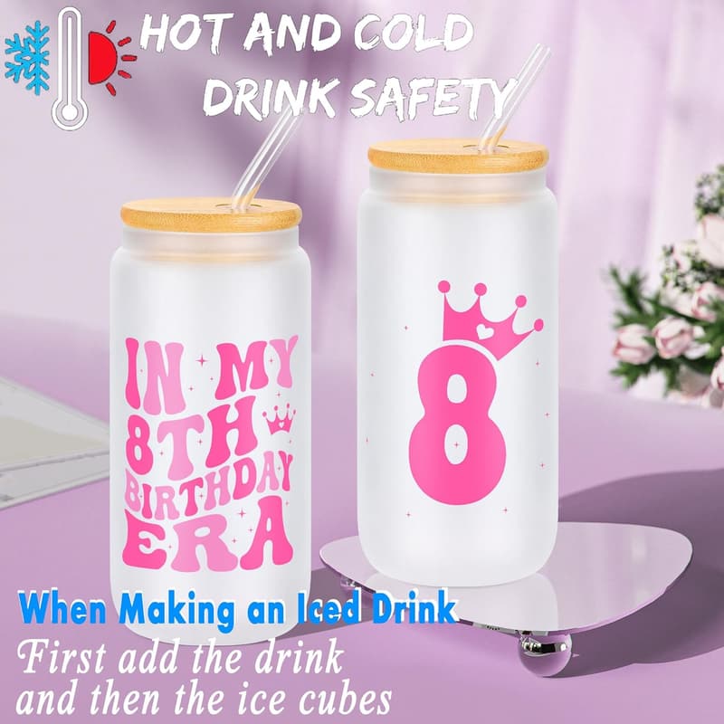 8th Birthday Gift Set for Girls - 4-Piece Basket Collection