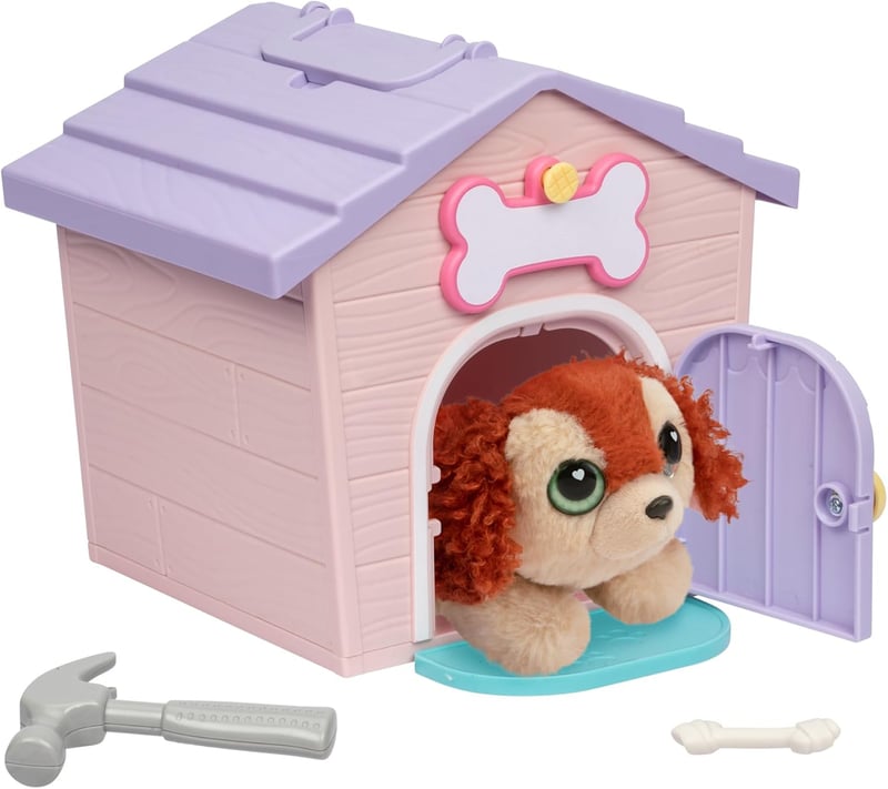 Puppy's Home Playset – Plush Toy & DIY Kennel Setup