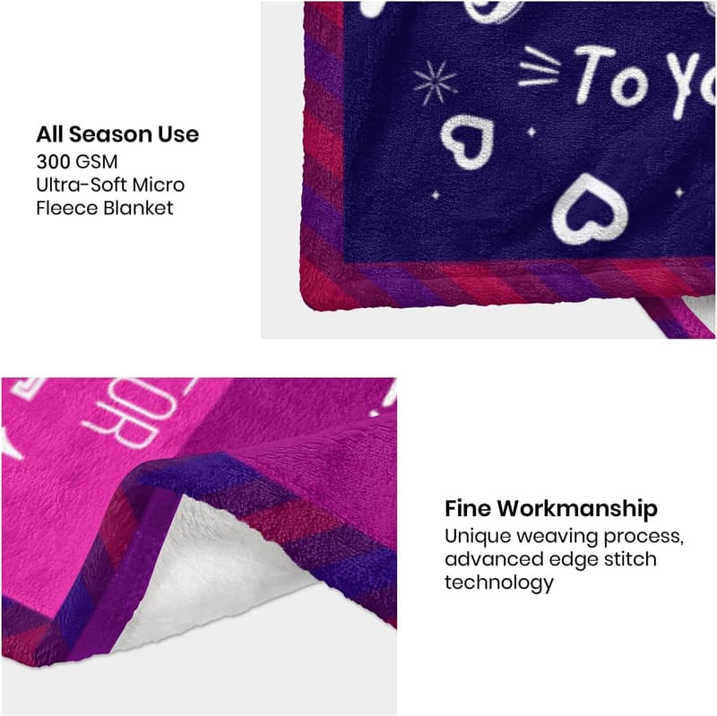 8th Birthday Throw Blanket for Girls, 60