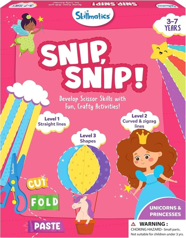 Kids' Art & Craft Scissor Skills Activity Book with Unicorns