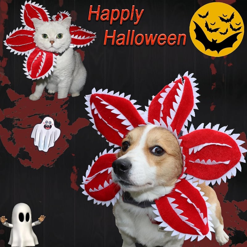 Halloween Demogorgon Pet Hat for Dogs & Cats Costume Accessory