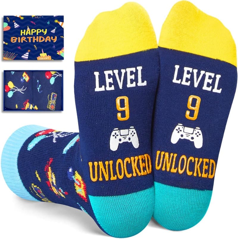 Kids' Birthday Socks for Ages 4-12