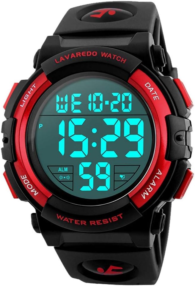 Boys' Waterproof Digital Sport Watch for Ages 3-15