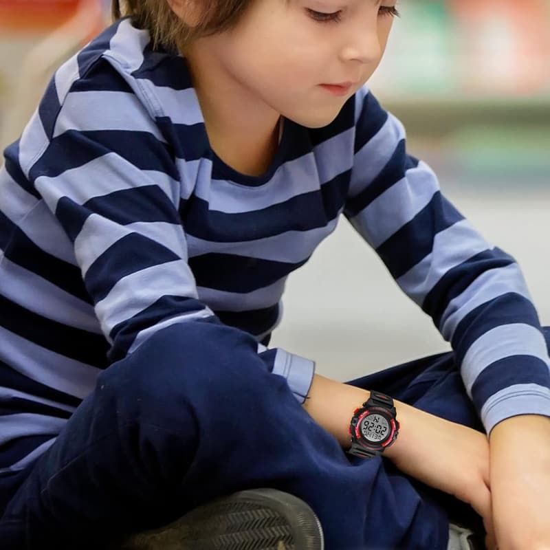 Boys' Waterproof Digital Sport Watch for Ages 3-15