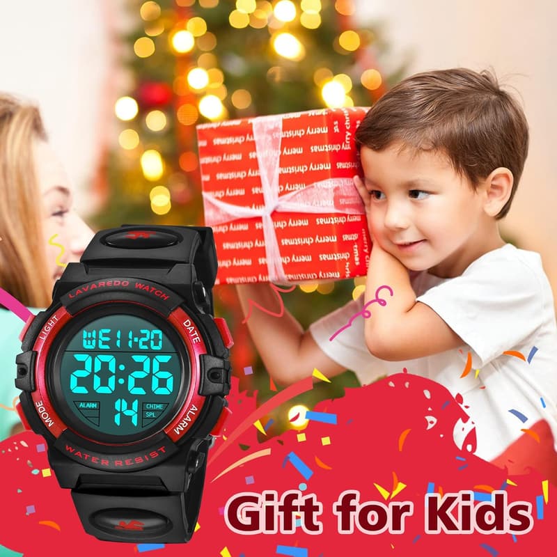 Boys' Waterproof Digital Sport Watch for Ages 3-15