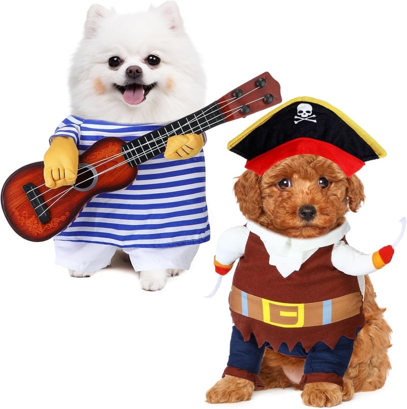 Halloween Knight Dog Costume with Doll and Hat for Pets