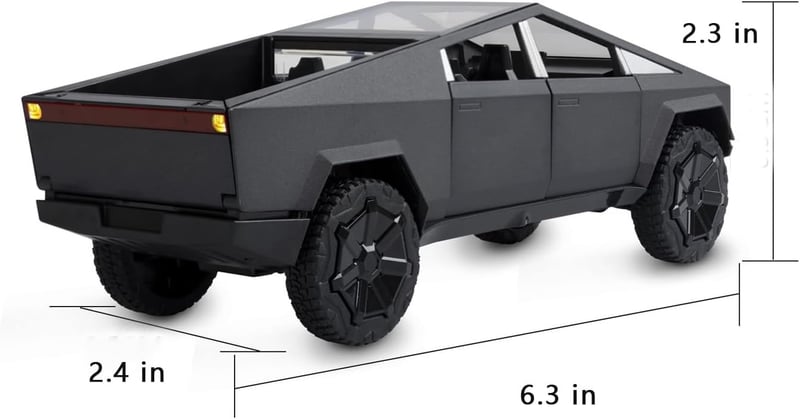 Kids' 1:32 Cyber Truck Diecast Toy with Light & Sound