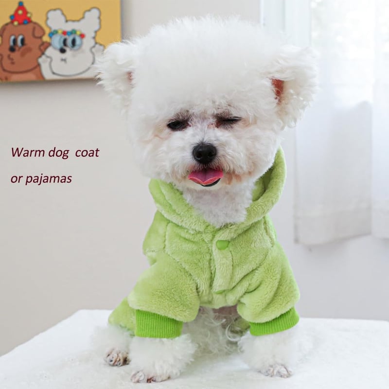 Warm Dinosaur Pajamas for Small Dogs - Winter Costume