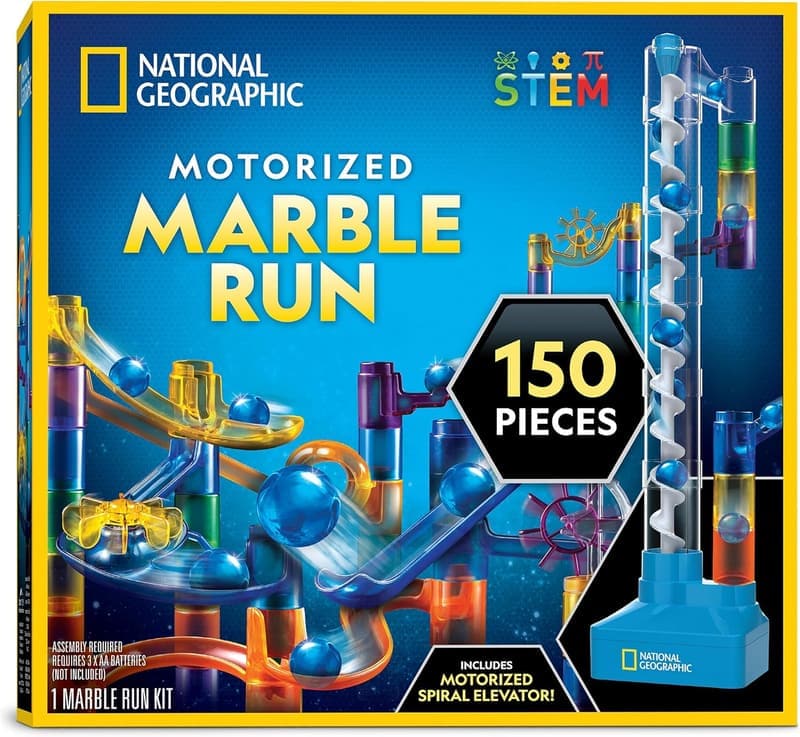 Motorized Marble Run Kit - 150-Piece Maze for Kids