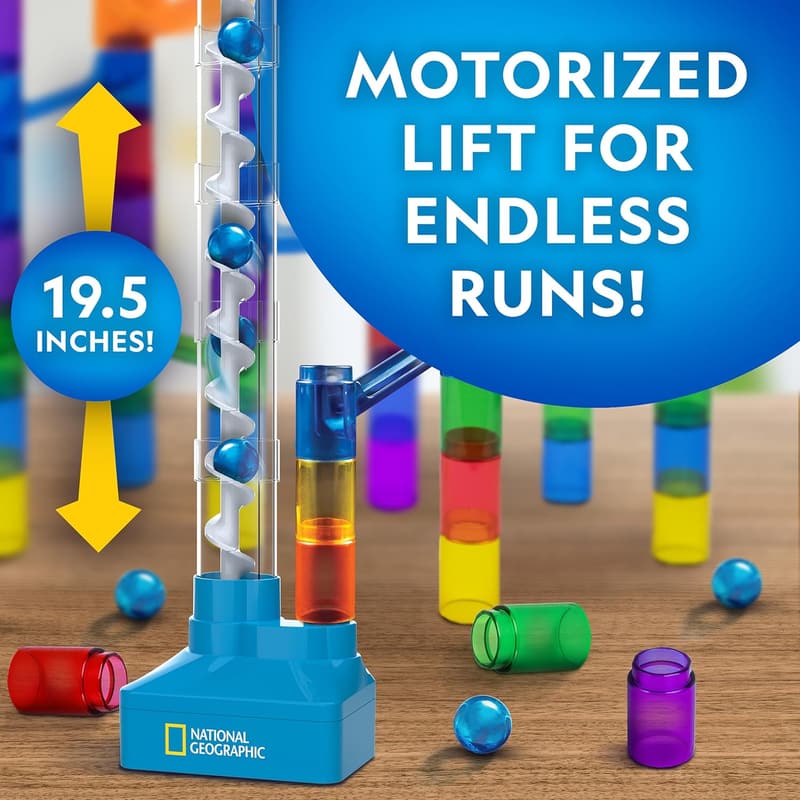 Motorized Marble Run Kit - 150-Piece Maze for Kids