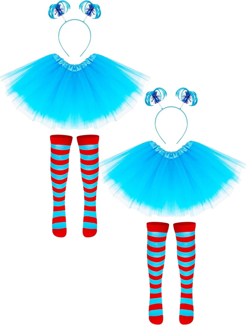 Girls' Tutu Cosplay Set with Headband and Socks for Parties