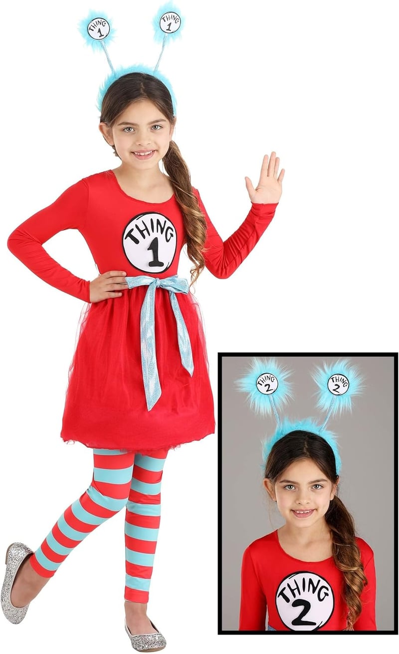 Girls' Dr. Seuss Thing 1 & Thing 2 Costume Set