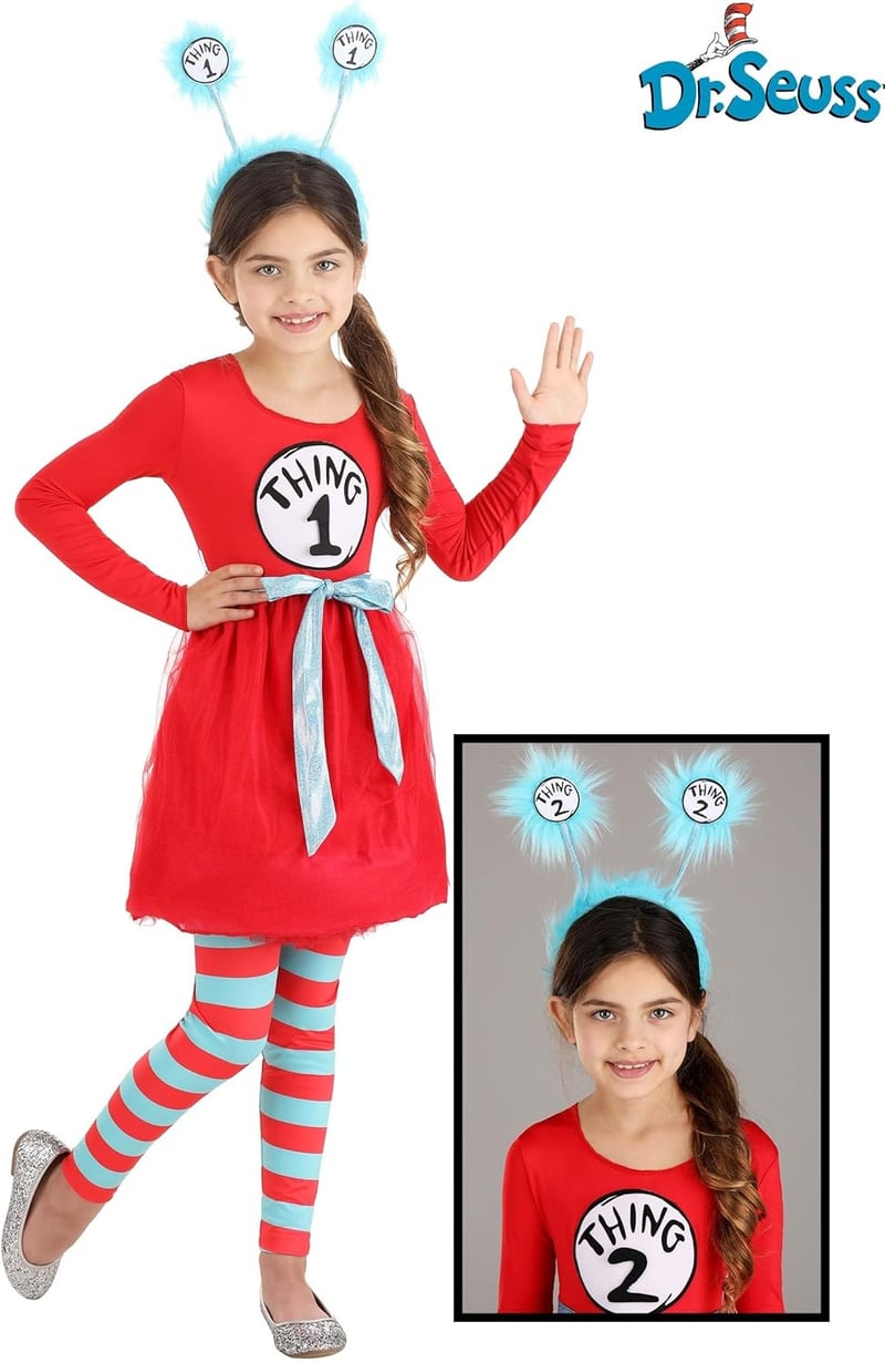 Girls' Dr. Seuss Thing 1 & Thing 2 Costume Set