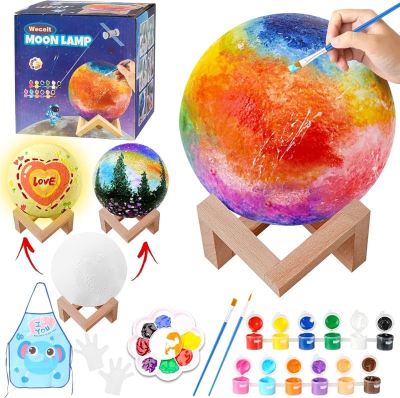 DIY 3D Moon Lamp Kit for Kids Ages 8-12 - Birthday Gift