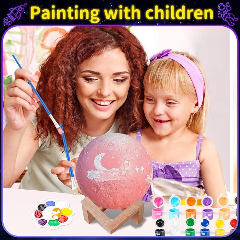 DIY 3D Moon Lamp Kit for Kids Ages 8-12 - Birthday Gift