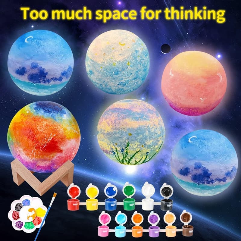 DIY 3D Moon Lamp Kit for Kids Ages 8-12 - Birthday Gift