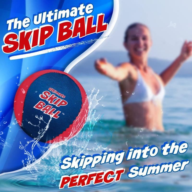 Water Bouncing Skip Ball Set (2 Pack) - Fun for All Ages