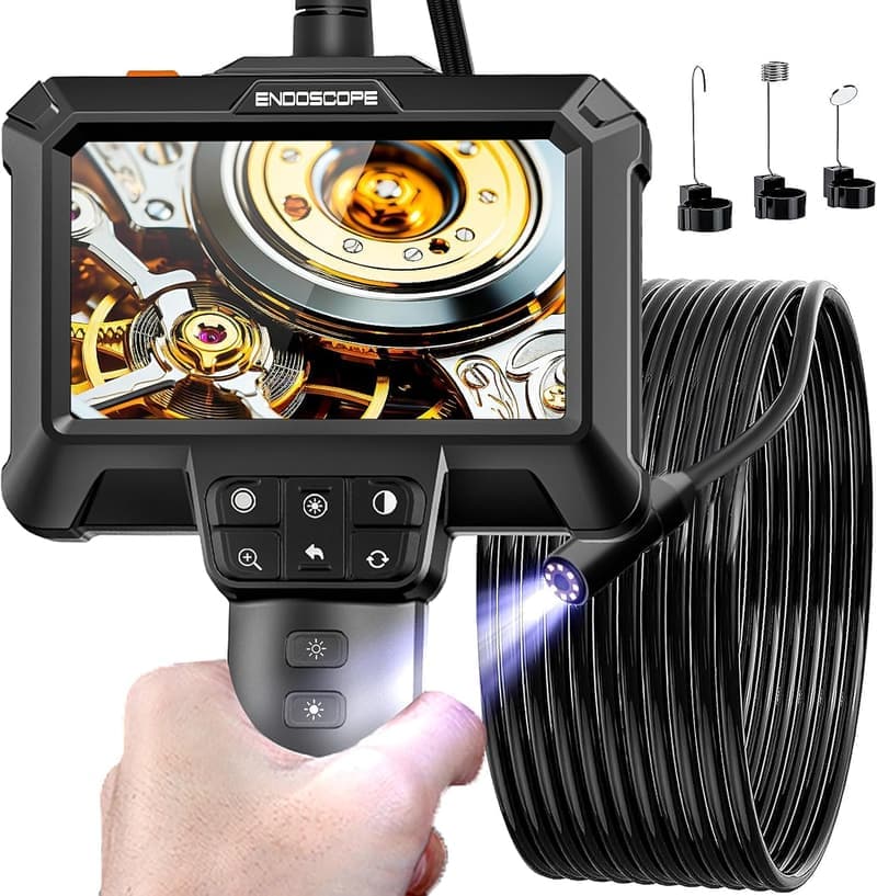 Waterproof Endoscope Camera with 1080P HD, 8 LED Lights