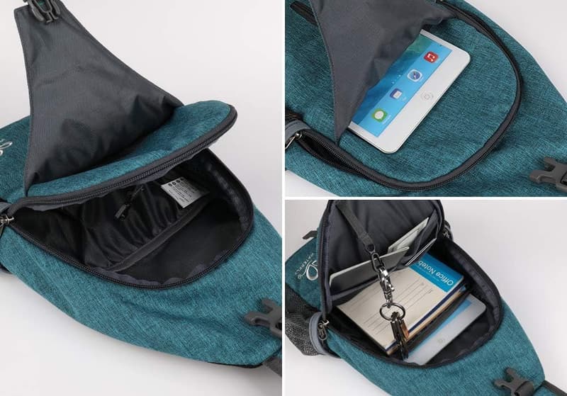 WATERFLY Crossbody Sling Backpack for Travel and Hiking