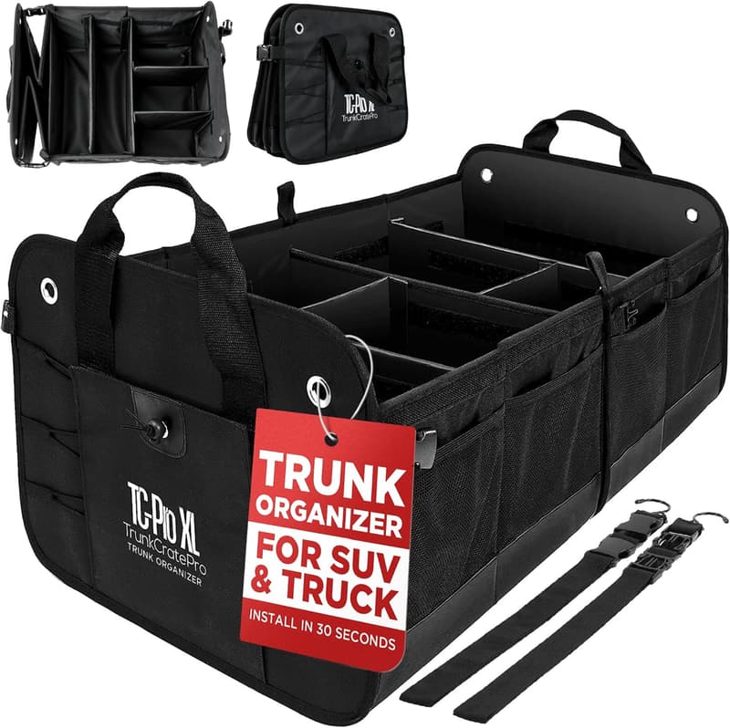 Premium XL Trunk Organizer for SUVs and Trucks - Lightweight & Expandable
