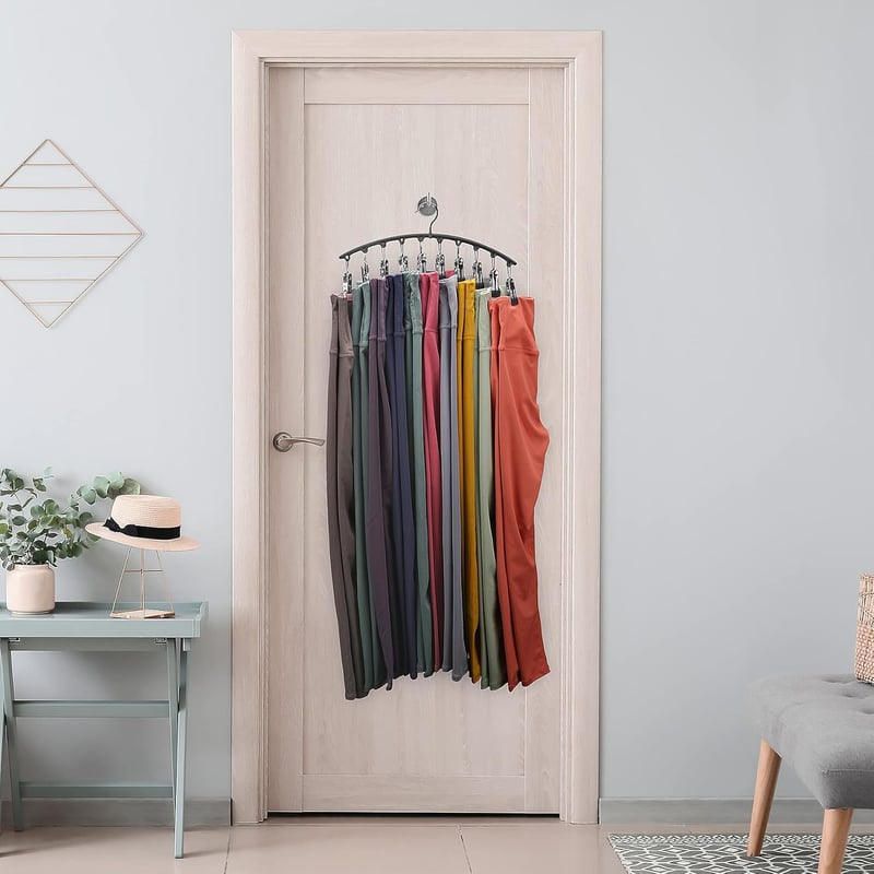 Space-Saving Metal Legging Organizer with 10 Clips - 2 Pack